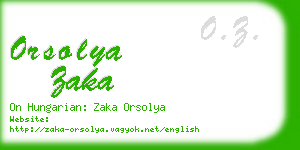 orsolya zaka business card